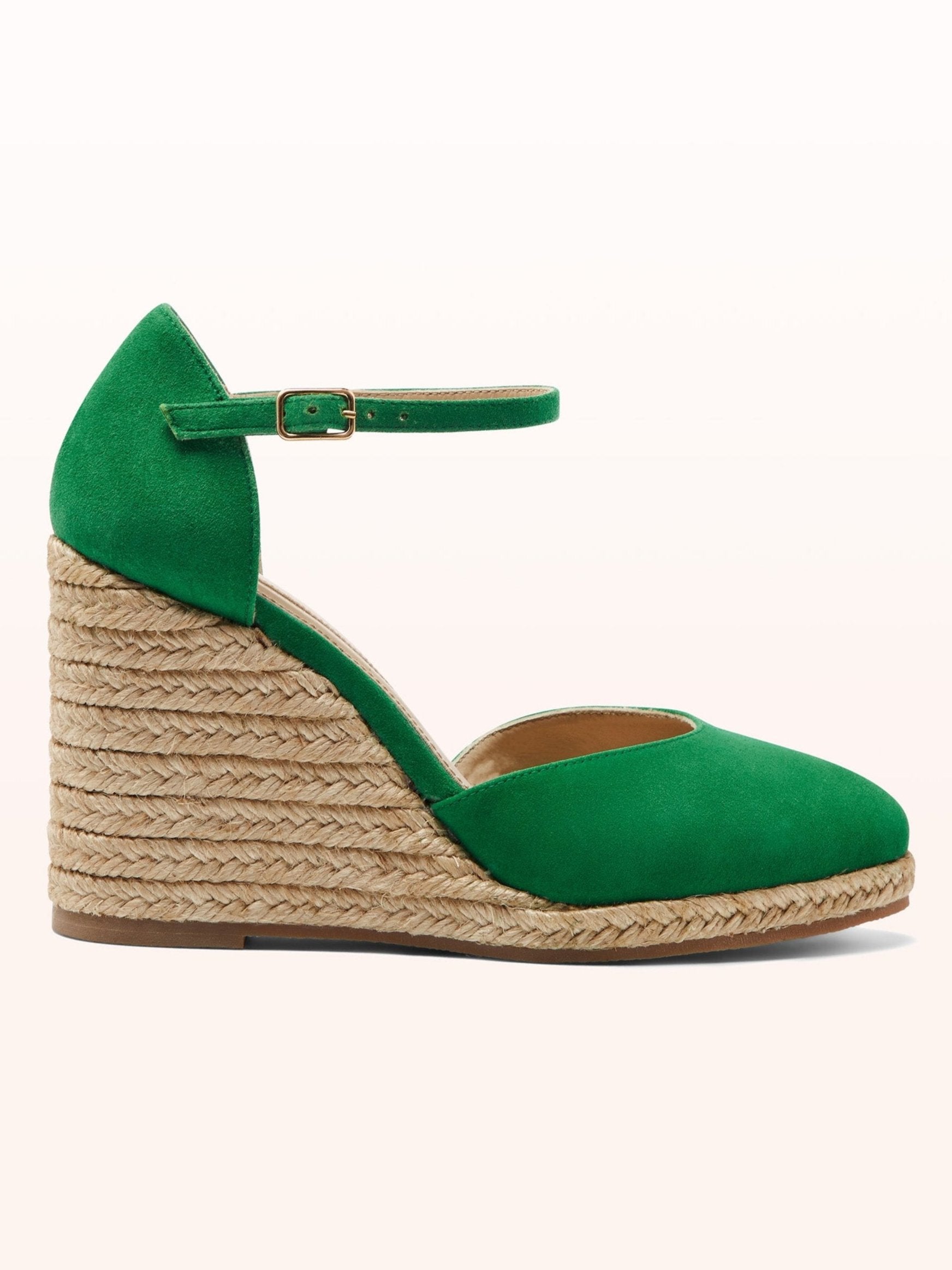 Luna Wedge Espadrille Emerald – Eleanor Wellesley