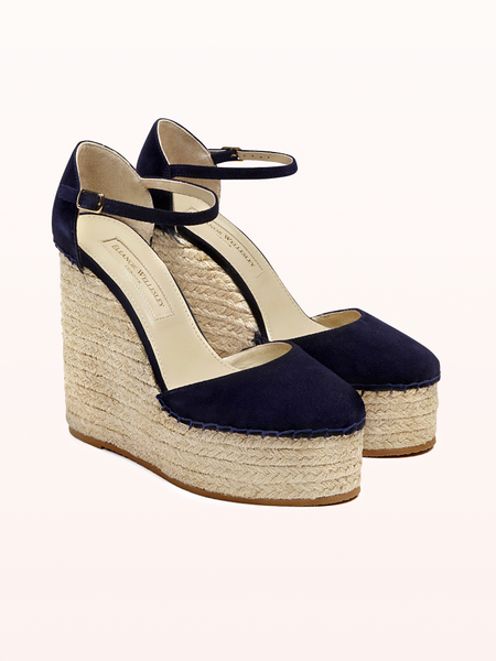 Navy best sale platform espadrilles